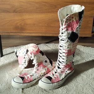 20 eye pink patchwork Converse